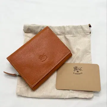 [미사용 새상품] 일비종떼 3단 폴더형 지갑 캐러멜 브라운 (야키누메)