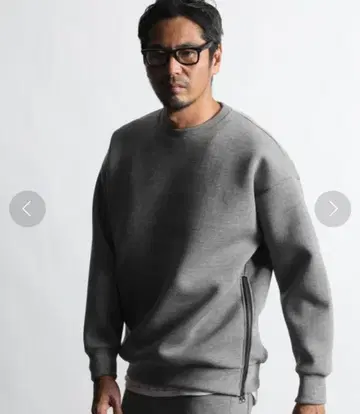 더퍼 헤링본 종이상자 니트 크루 트레이닝복 S 그레이