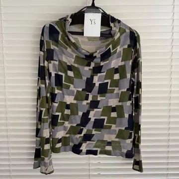 Y's 기하학 패턴 긴팔 T셔츠