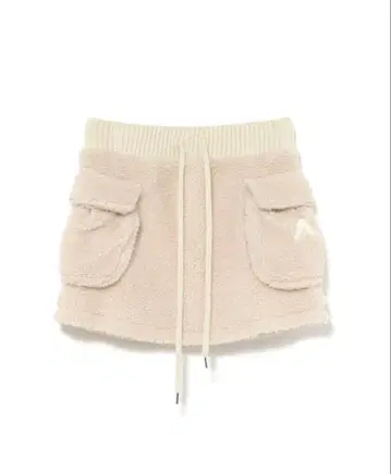 andmary 플러피 미니 스커트 아이보리