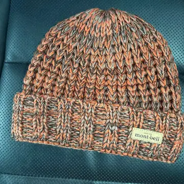 mont-bell 니트 모자 S/M 오렌지 계열