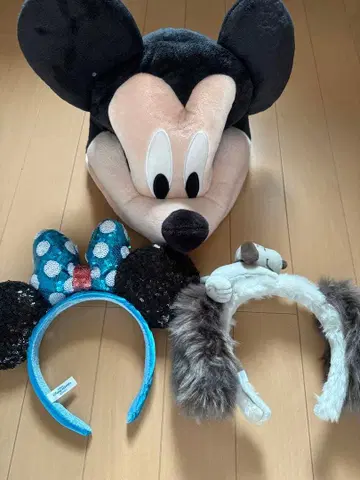 모자 미키마우스 귀 포함 머리띠 3개 세트