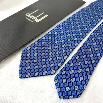 [ 미사용 새상품 ] 던힐 dunhill 넥타이 실크 100% 블루 계열