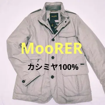 미사용품 캐시미어 100% 무레르 MOORER 다운 자켓 50