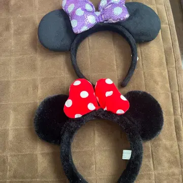 미니 마우스 귀 머리띠 2세트