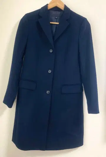 [ 새상품급 ] UNIQLO 유니클로 울 캐시미어 체스터 코트 S 네이비