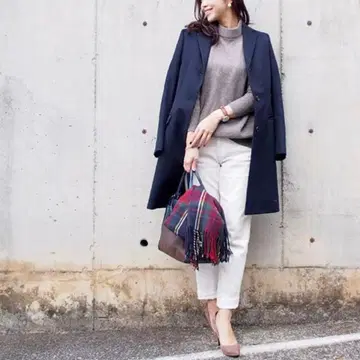 [ 새상품급 ] UNIQLO 유니클로 울 캐시미어 체스터 코트 S 네이비