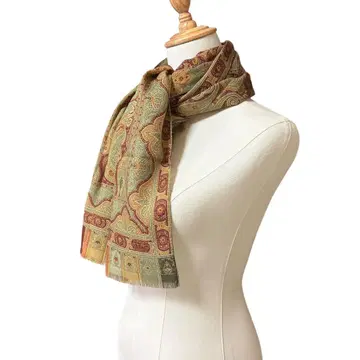 에트로 ETRO 대형 스톨 페이즐리 실크 울 직사각형