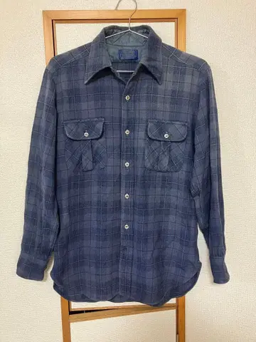 70s PENDLETON 울 플란넬 셔츠 M 고품질