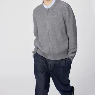 UNIQLO 그레이 집업 가디건 XL 04GLAY