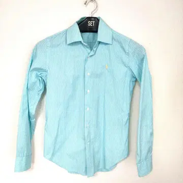 [ 새상품급 ] 랄프 로렌 스카이블루 스트라이프 긴팔 셔츠 폴로 자수