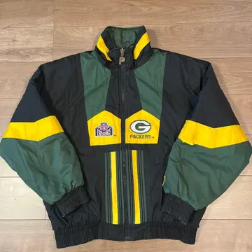 구제 의류 90s NFL 패커스 리버서블 나일론 자켓 그린