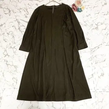 [새상품급] 23구 워셔블 울 밀드 저지 원피스 브라운