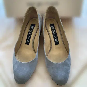 sergio rossi 그레이 스웨이드 펌프스