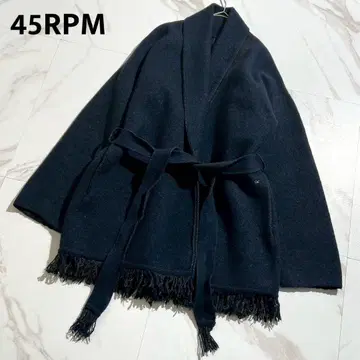 새상품급 45RPM 벨티드 코트 프린지 가운 가디건 [214]