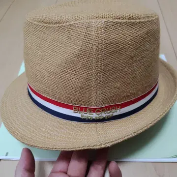BLUE CRUSH 베이지 햇 스트라이프 리본