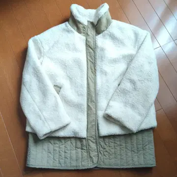 Vin 야마다야 화이트/베이지 퀼팅 자켓