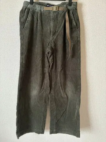 코듀로이 와이드 팬츠 올리브