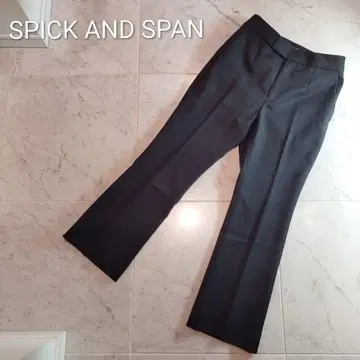 SPICK AND SPAN 블랙 세미 플레어 팬츠 36S
