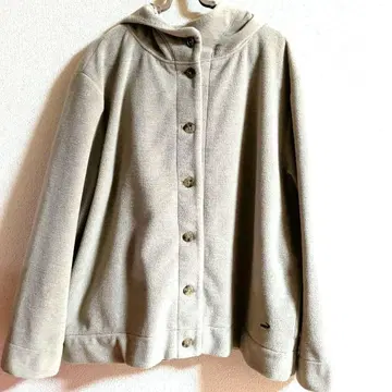 크로커다일 플리스 자켓 후드 부착 베이지 3L 사이즈