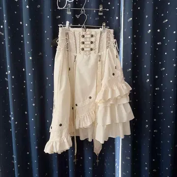 ozz onest 레이스업 스커트 화이트 새상품급