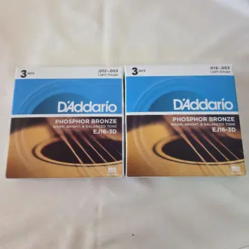 D'Addario 어쿠스틱 기타 줄 EJ16-3D 3세트 x 2상자