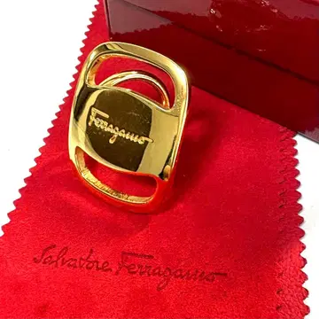 Salvatore Ferragamo 스카프링 스카프 고정 골드 금