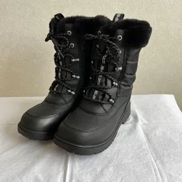 MOONSTAR 스노우 부츠 블랙 퍼 포함 여아용 23.0