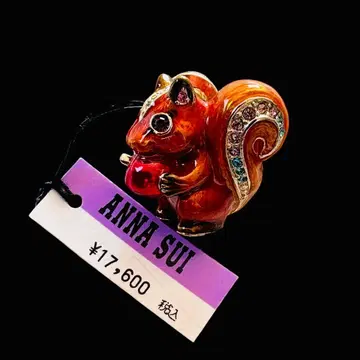 ANNA SUI 안나수이 핑 브로치 다람쥐 리스 사과 동물