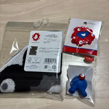 미야쿠미야쿠 엉덩이 마그넷 페이스 마그넷 블랙 미야쿠 페이스 미니 타월