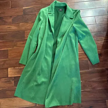 ZARA 그린 롱 코트