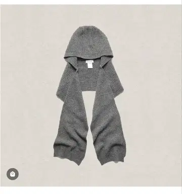 그레이 후드 부착 넥워머