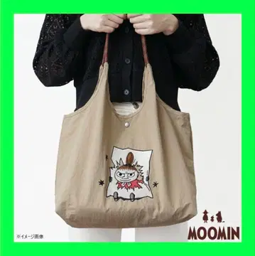 [ 새상품 ] 무민 자수 토트백 15L 베이지 미이