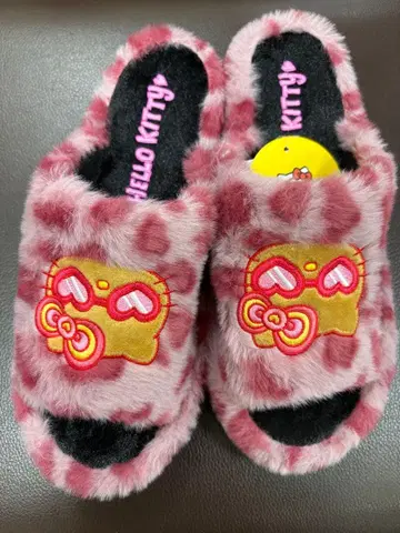 헬로키티 일광화상 키티 레오파드 무늬 키티 핑크 슬리퍼