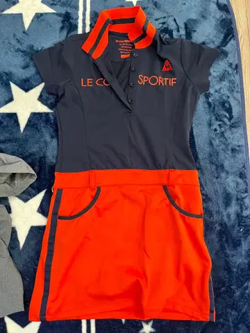 르꼬끄 스포르티브 골프 원피스 S 사이즈 네이비/오렌지