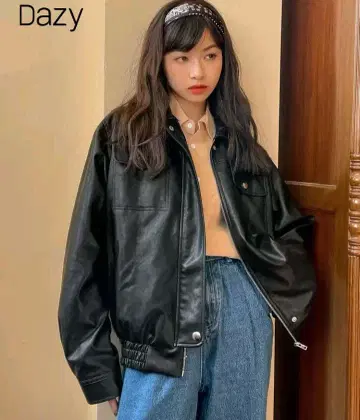 Dazy 블랙 가죽 자켓 XL