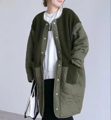 카키 3L 4L 5L 퀼팅 자켓 빅 사이즈