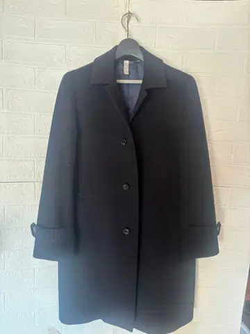 뉴요커 캐시미어 혼방 네이비 체스터 코트 새상품급