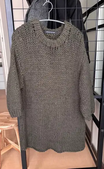 미즈이로 인드 그린 니트 스웨터 긴팔