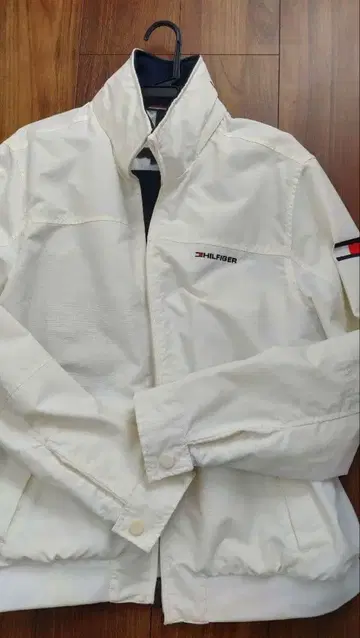 TOMMY HILFIGER 블루종 화이트 남성용 L 사이즈