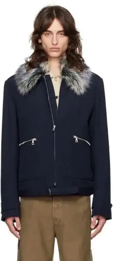 DRIES VAN NOTEN 베로나 비스 퍼 자켓 size S