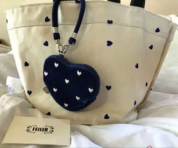 라들로 캠퍼스 토트 M & FEILER 러블리 하트 참의 멋진 세트