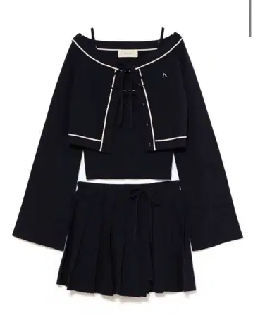 andmary Jennie line knit set up navy