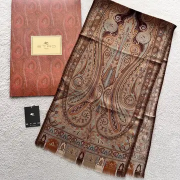 미사용 새상품 ETRO 에트로 대형 스톨 숄 페이즐리 올 패턴