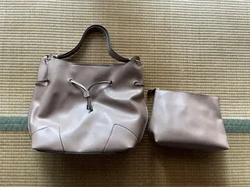 핑크 베이지 숄더백 핸드백 파우치 포함