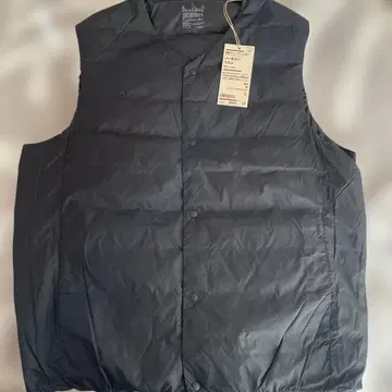 MUJI 노카라 남성용 다운 베스트 L 블랙