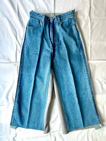 FACETASM JERSEY MERGING DENIM PANTS