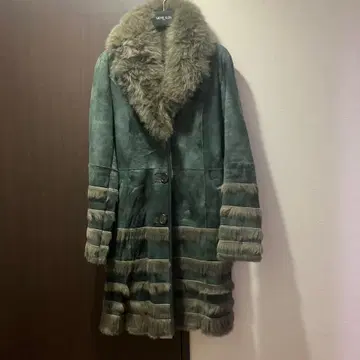 MICHEL KLEIN 그린 무스탕 코트