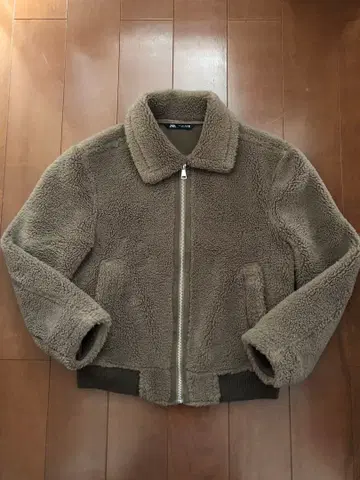 ZARA 보아 자켓 L 브라운