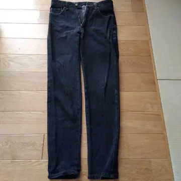 다크 블루 슬림핏 데님 팬츠